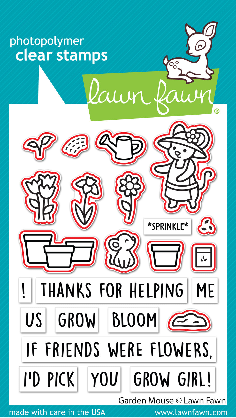 Lawn Fawn - Garden Mouse Lawn Cuts