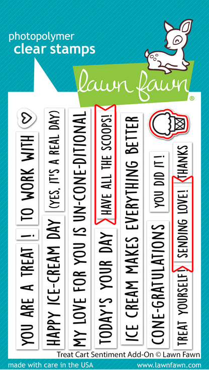 Lawn Fawn - Treat Cart Sentiment Add-On Lawn Cuts