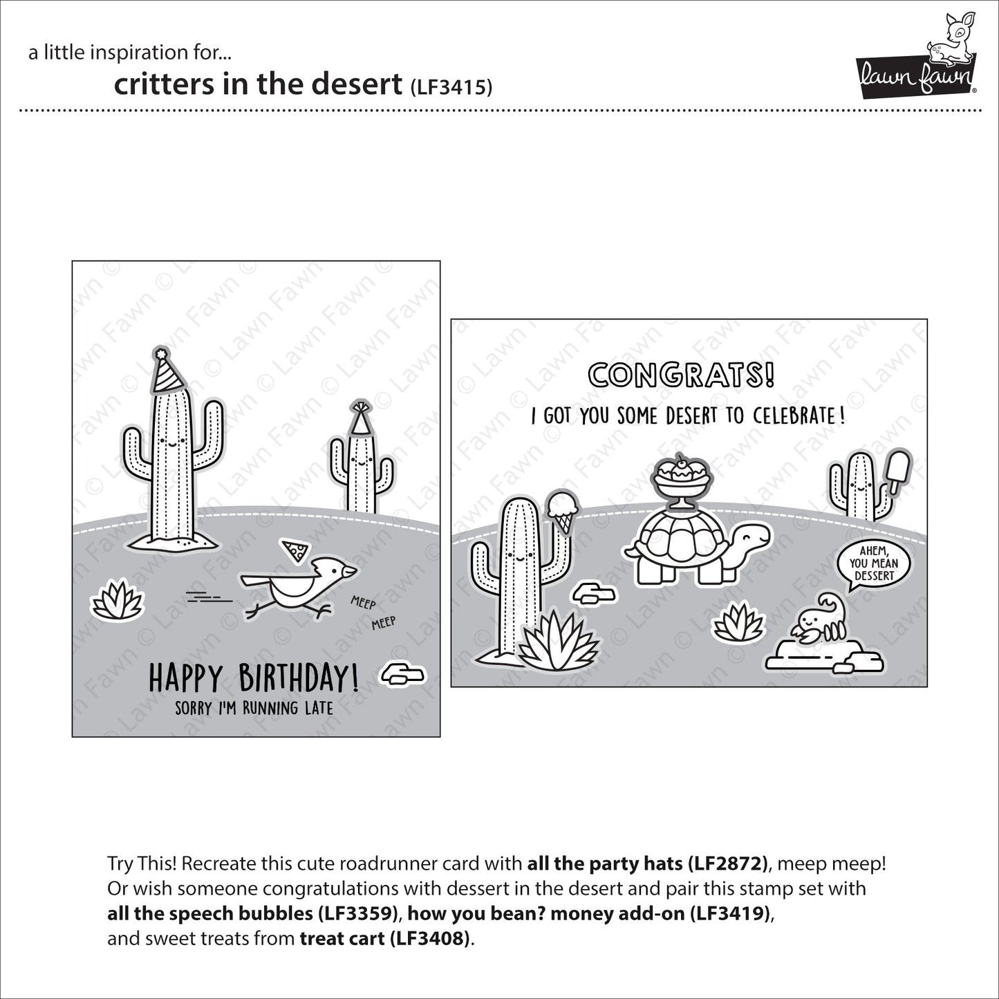 Lawn Fawn - Critters In The Desert