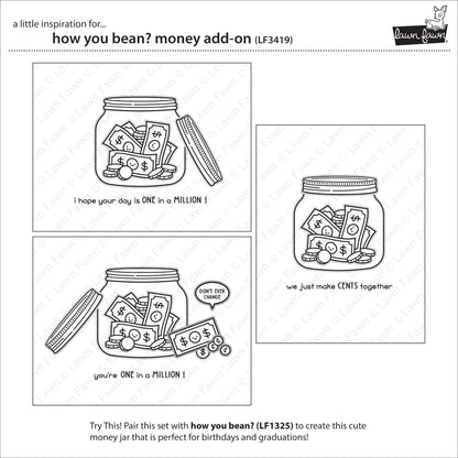 Lawn Fawn - How You Bean? Money Add-On