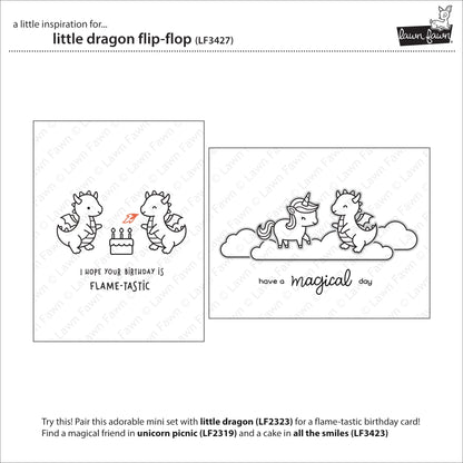 Lawn Fawn - Little Dragon Flip Flop