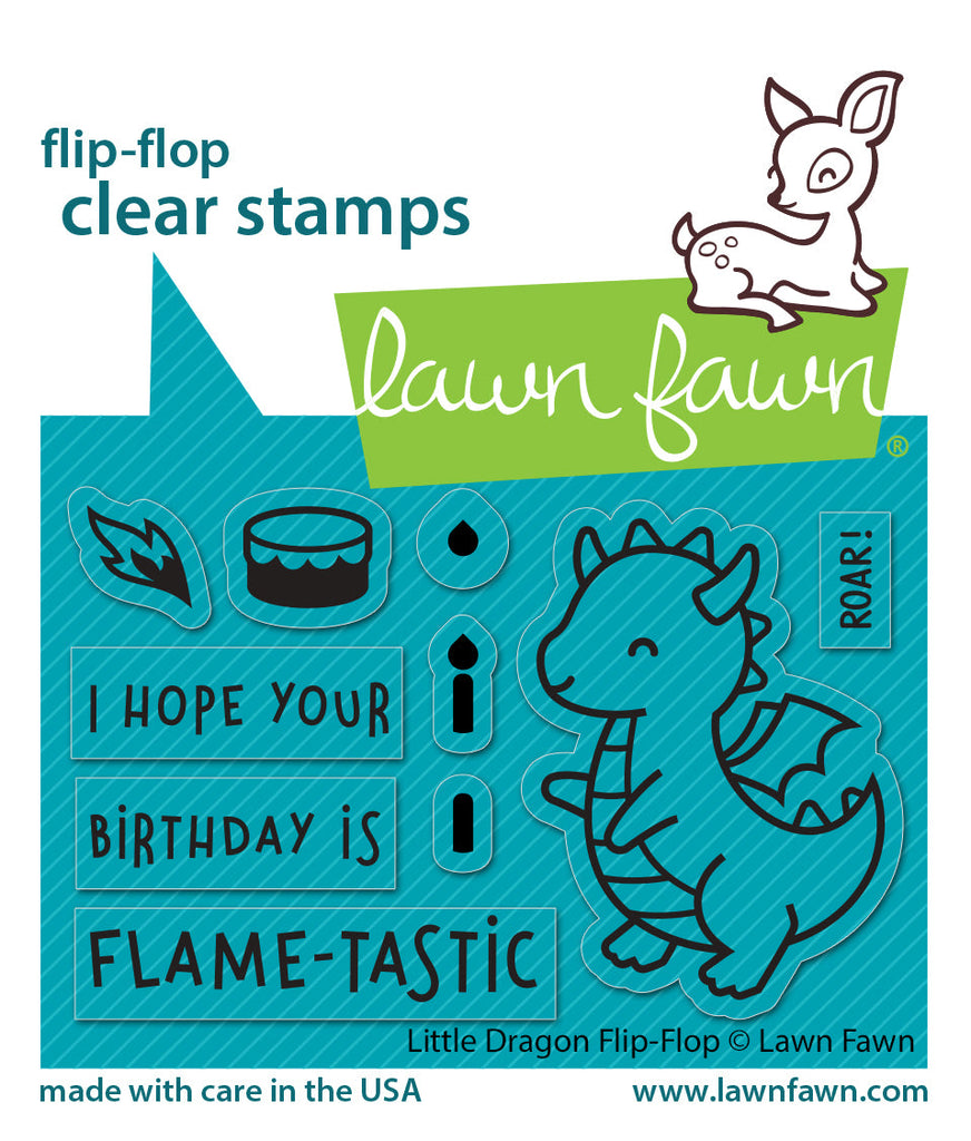 Lawn Fawn - Little Dragon Flip Flop