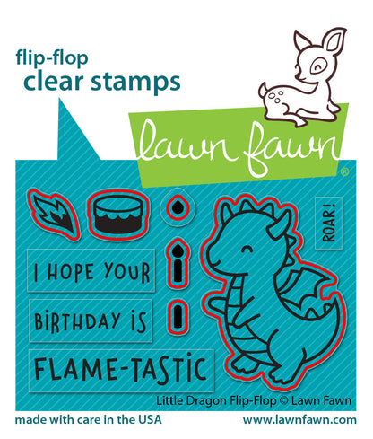Lawn Fawn - Little Dragon Flip Flop Lawn Cuts