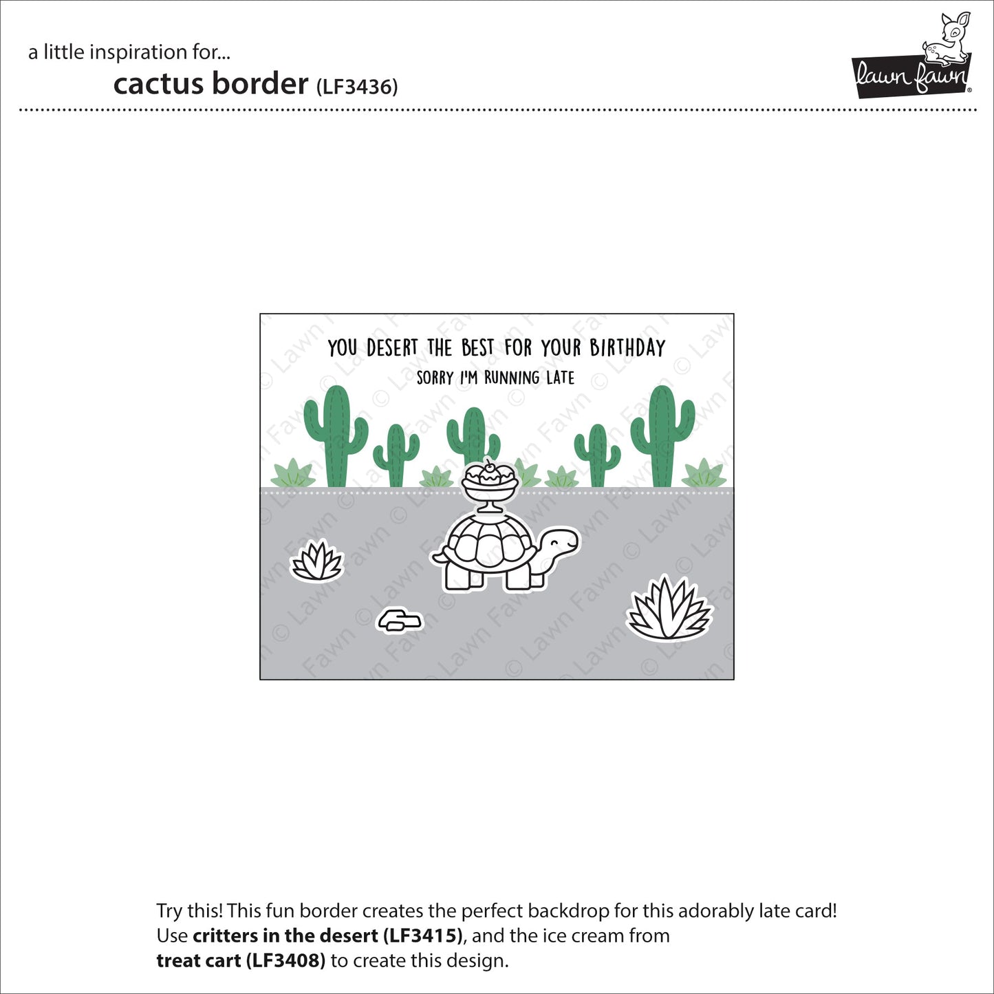 Lawn Fawn - Cactus Border