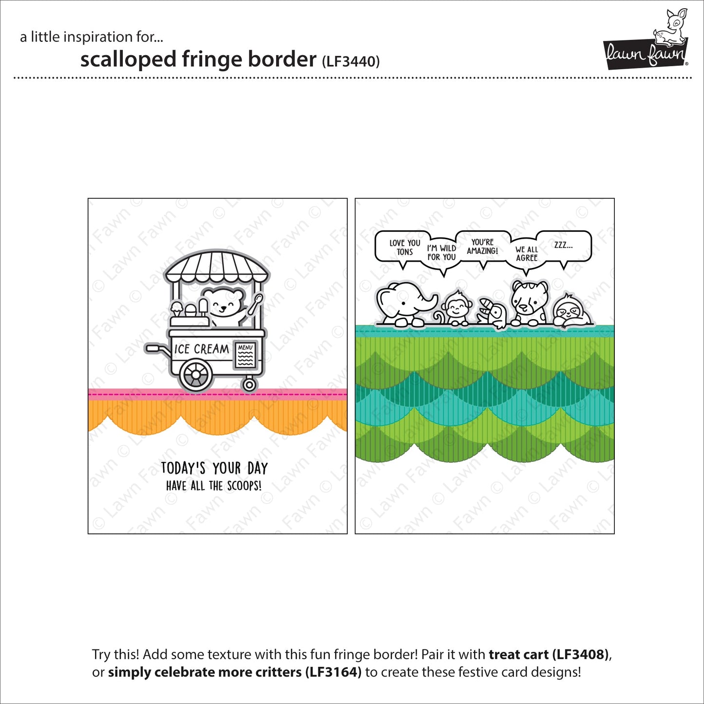Lawn Fawn - Scalloped Fringe Border