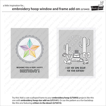 Lawn Fawn - Embroidery Hoop Window And Frame Add-On