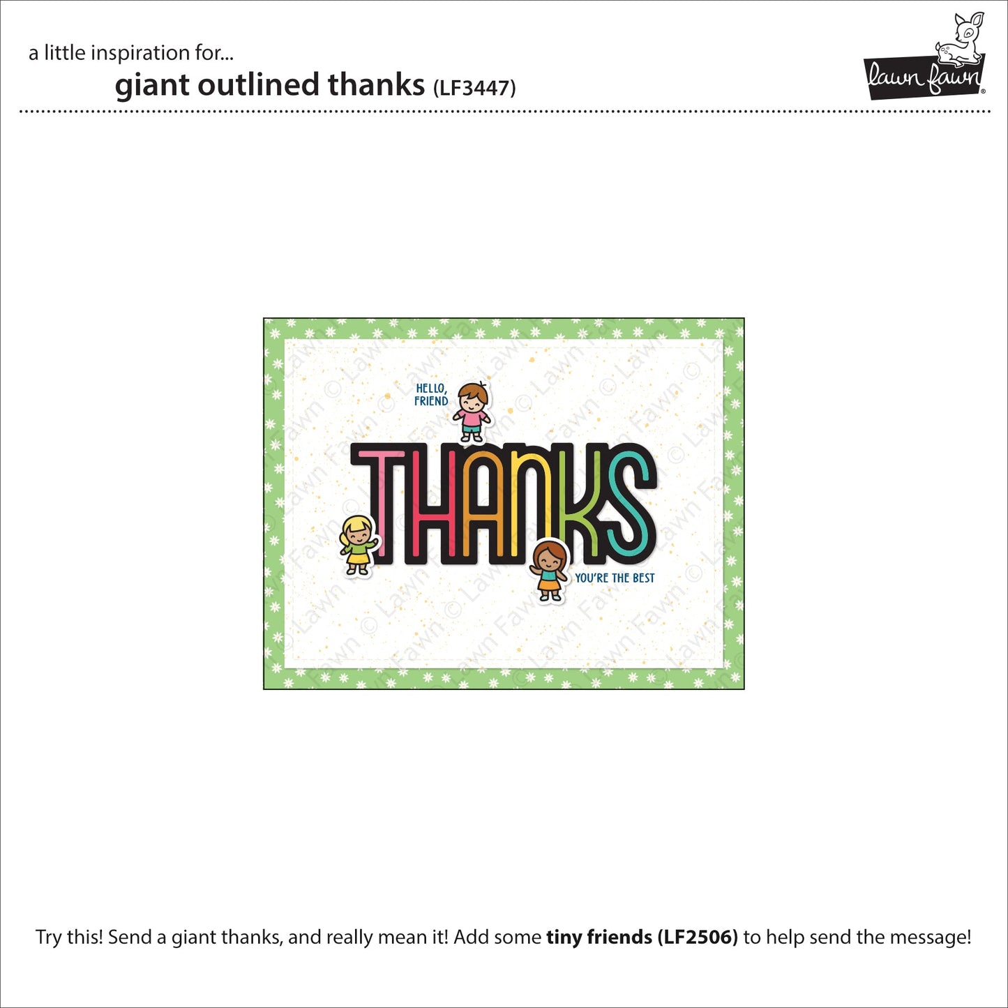Lawn Fawn - Giant Outlined Thanks