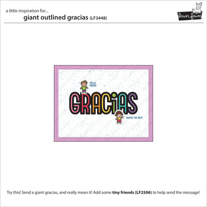 Lawn Fawn - Giant Outlined Gracias