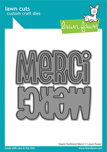 Lawn Fawn - Giant Outlined Merci
