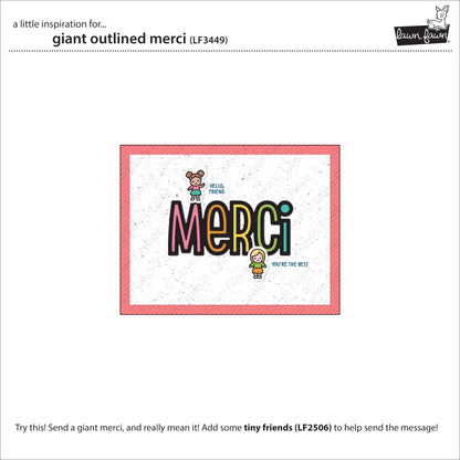 Lawn Fawn - Giant Outlined Merci