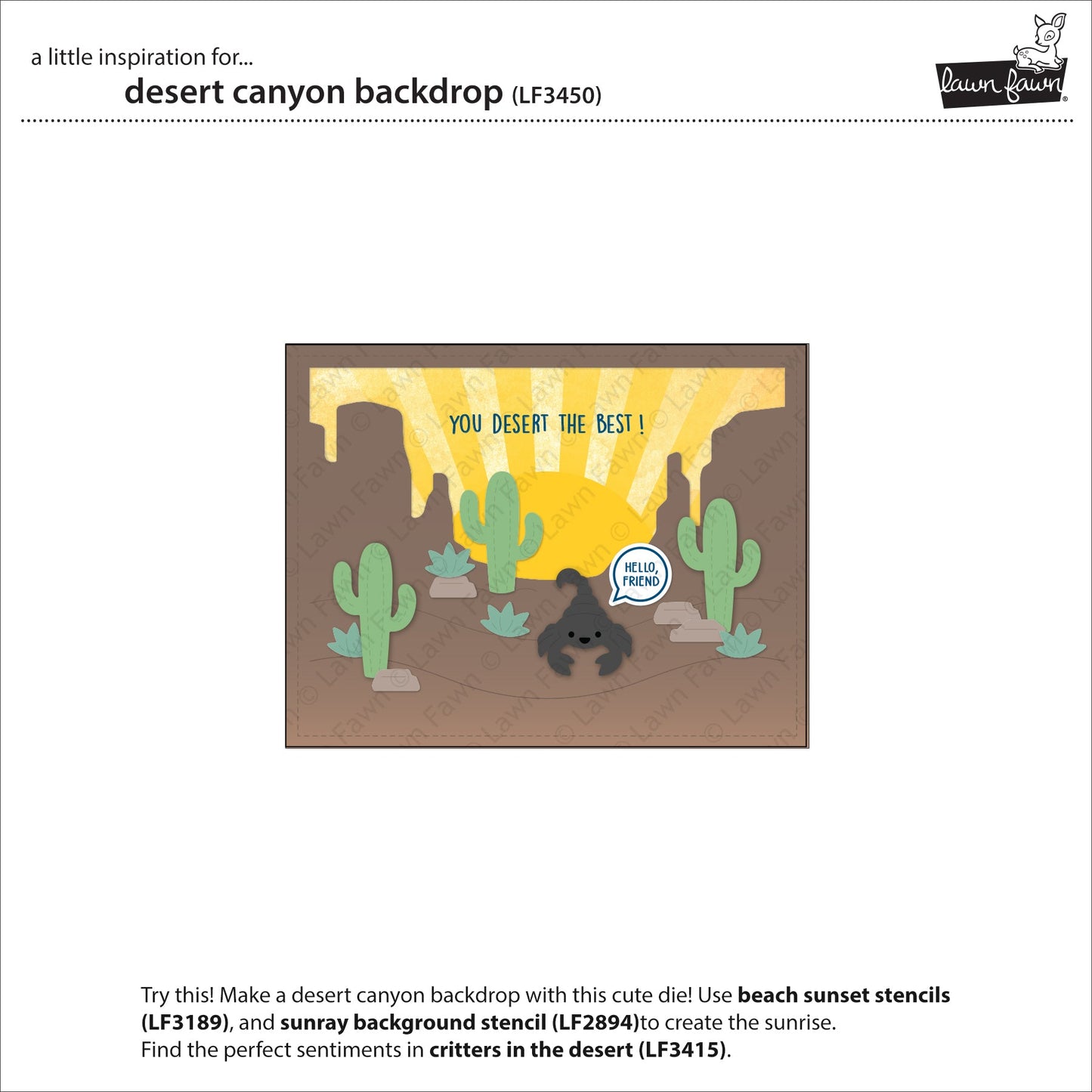 Lawn Fawn - Desert Canyon Backdrop
