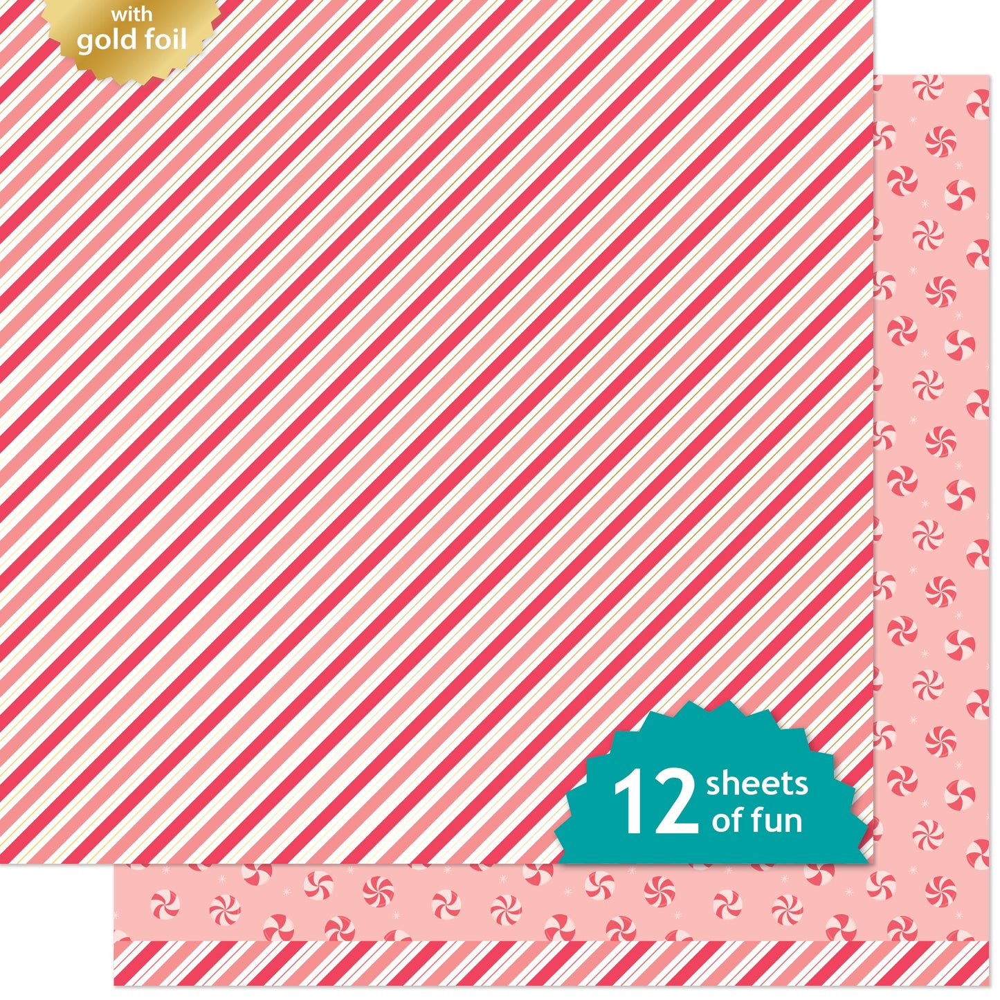 Lawn Fawn - Candy Cane Lane - Peppermints 12x12"