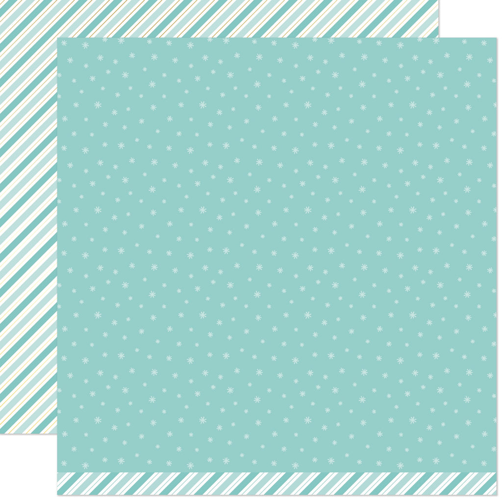 Lawn Fawn - Candy Cane Lane - Snow Flurry 12x12" (1pc)