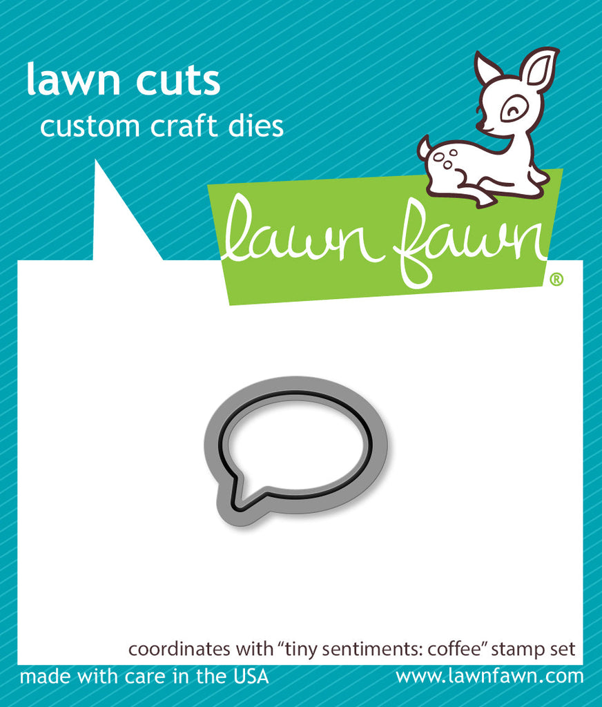 Lawn Fawn - Tiny Sentiments: Coffee Lawn Cuts