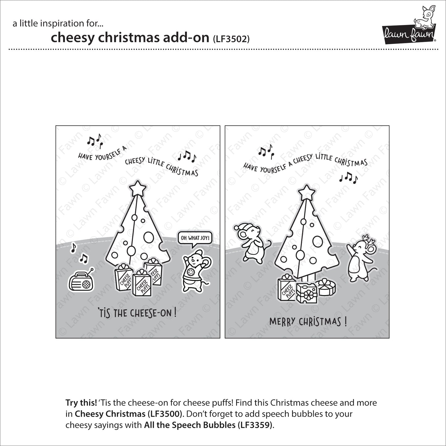 Lawn Fawn - Cheesy Christmas Add-On