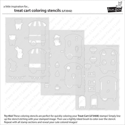 Lawn Fawn - Treat Cart Coloring Stencils