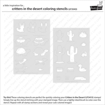 Lawn Fawn - Critters In The Desert Coloring Stencils