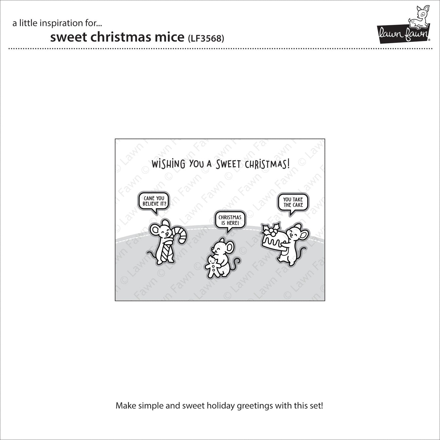 Lawn Fawn - Sweet Christmas Mice
