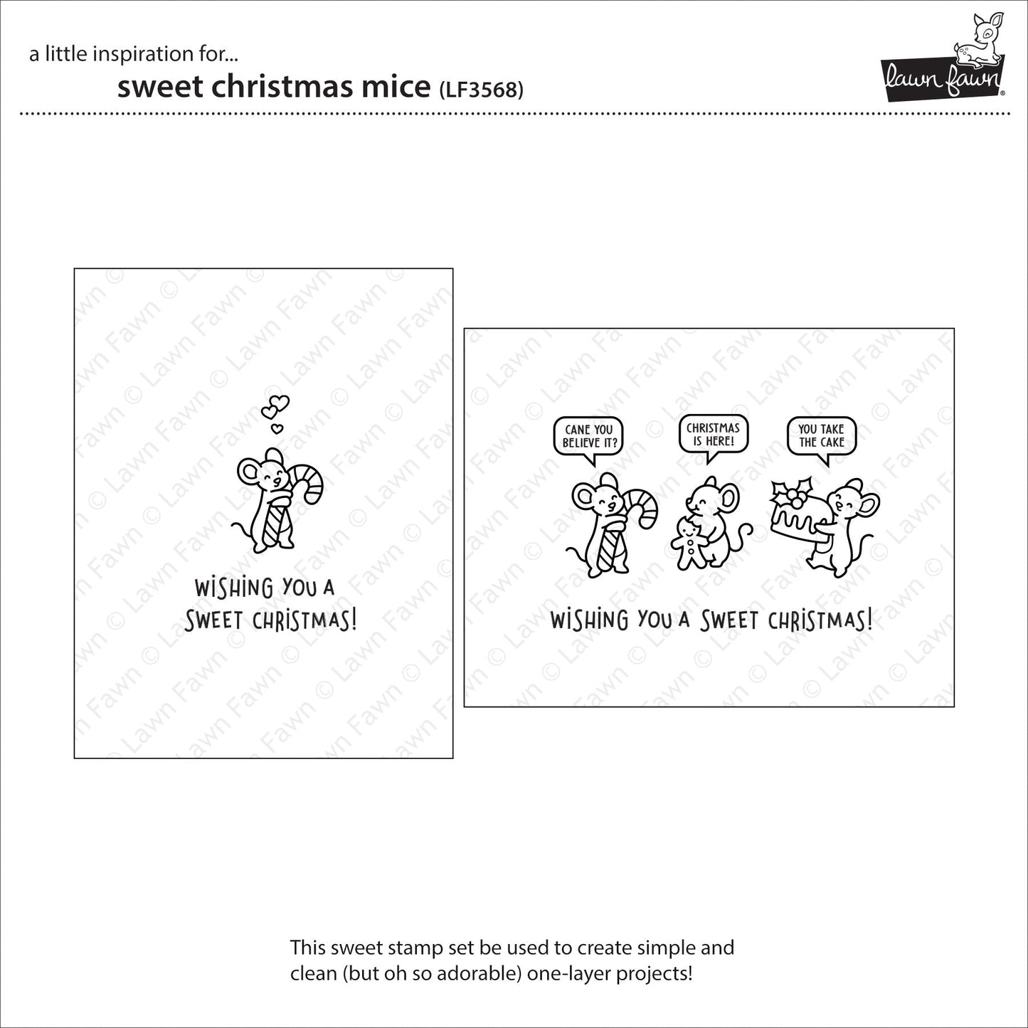 Lawn Fawn - Sweet Christmas Mice