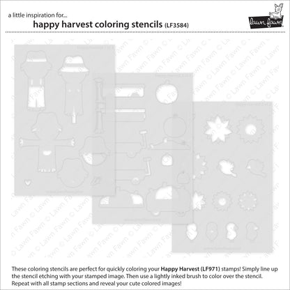 Lawn Fawn - Happy Harvest Coloring Stencils
