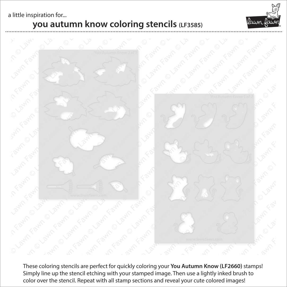 Lawn Fawn - You Autumn Know Coloring Stencils