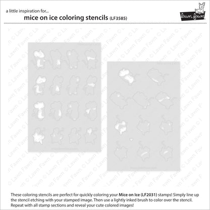 Lawn Fawn - Mice On Ice Coloring Stencils