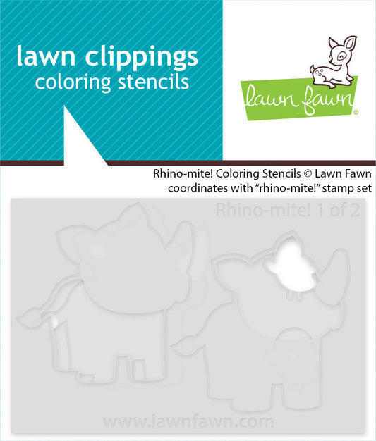 Lawn Fawn - Rhino-Mite! Coloring Stencils