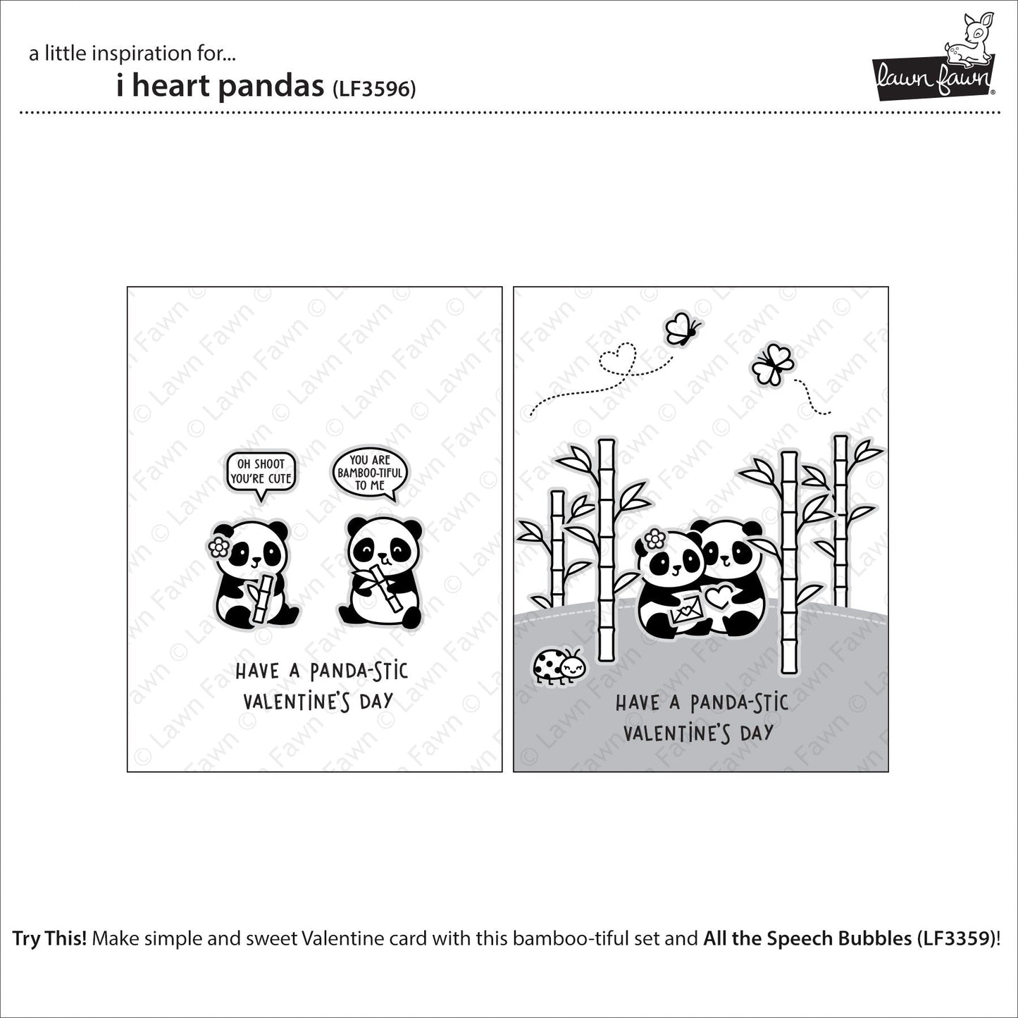 Lawn Fawn - I Heart Pandas