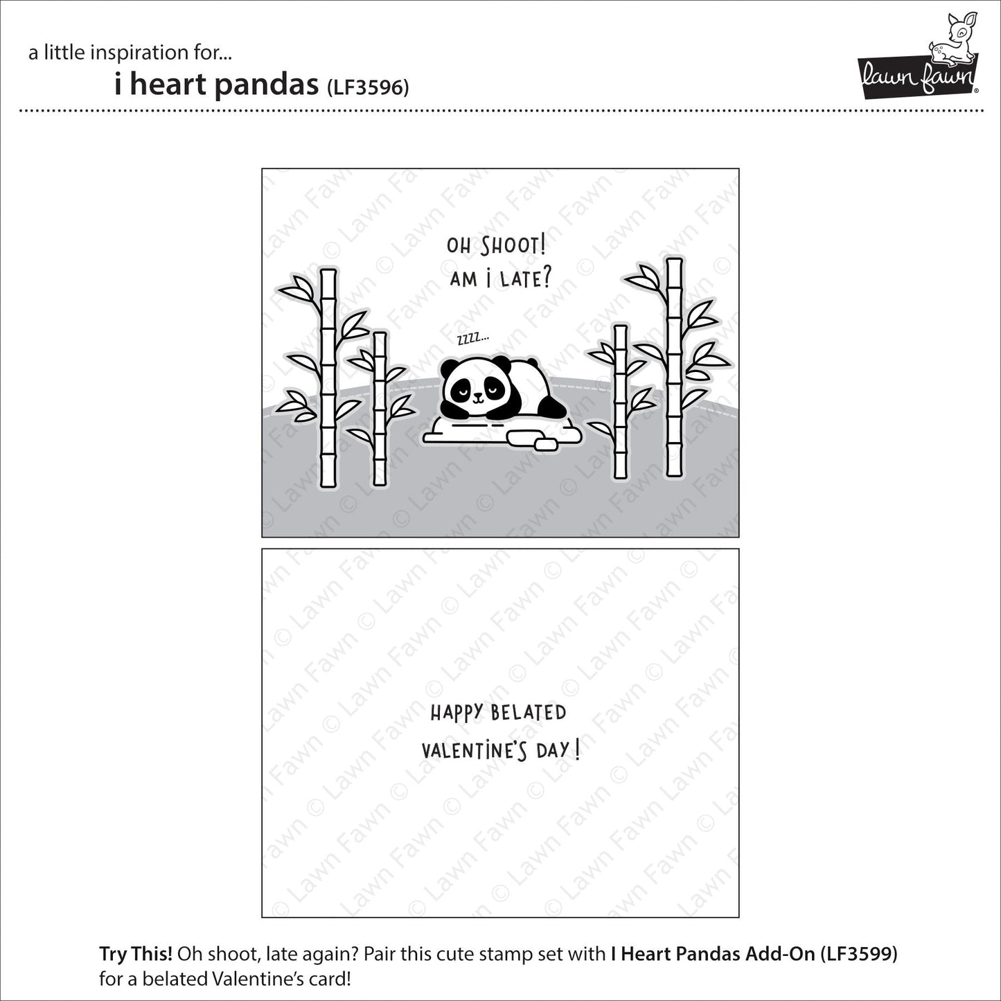 Lawn Fawn - I Heart Pandas