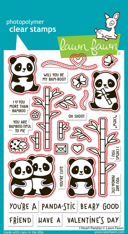 Lawn Fawn - I Heart Pandas Lawn Cuts