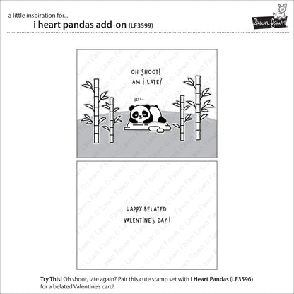 Lawn Fawn - I Heart Pandas Add-On