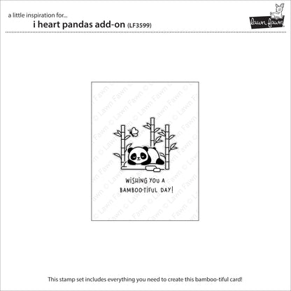 Lawn Fawn - I Heart Pandas Add-On