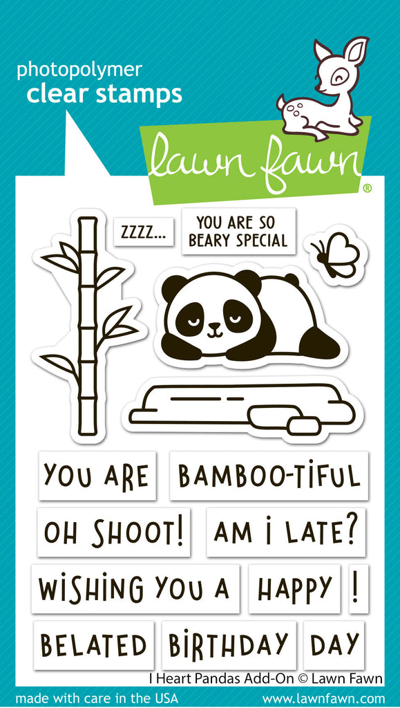 Lawn Fawn - I Heart Pandas Add-On