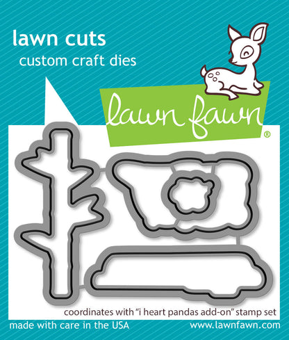 Lawn Fawn - I Heart Pandas Add-On Lawn Cuts