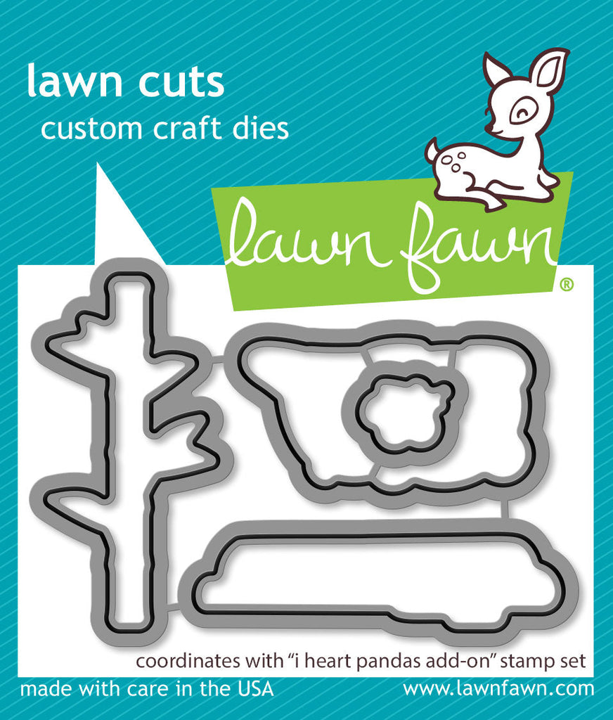 Lawn Fawn - I Heart Pandas Add-On Lawn Cuts