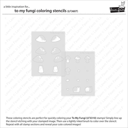 Lawn Fawn - To My Fungi Coloring Stencils
