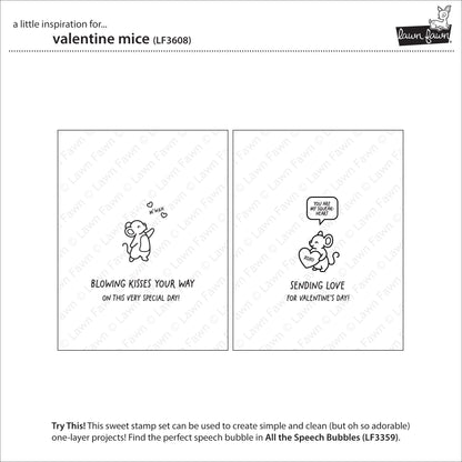 Lawn Fawn - Valentine Mice