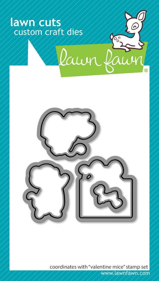 Lawn Fawn - Valentine Mice Lawn Cuts