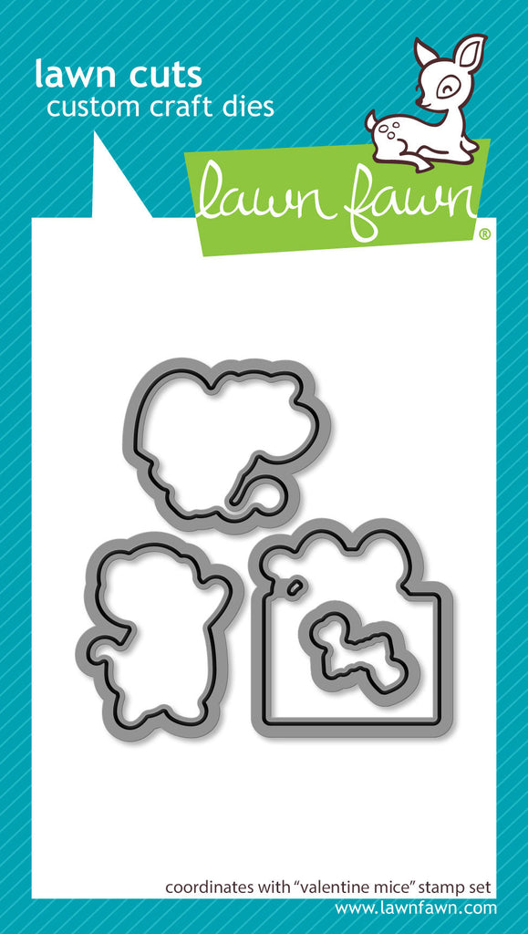 Lawn Fawn - Valentine Mice Lawn Cuts