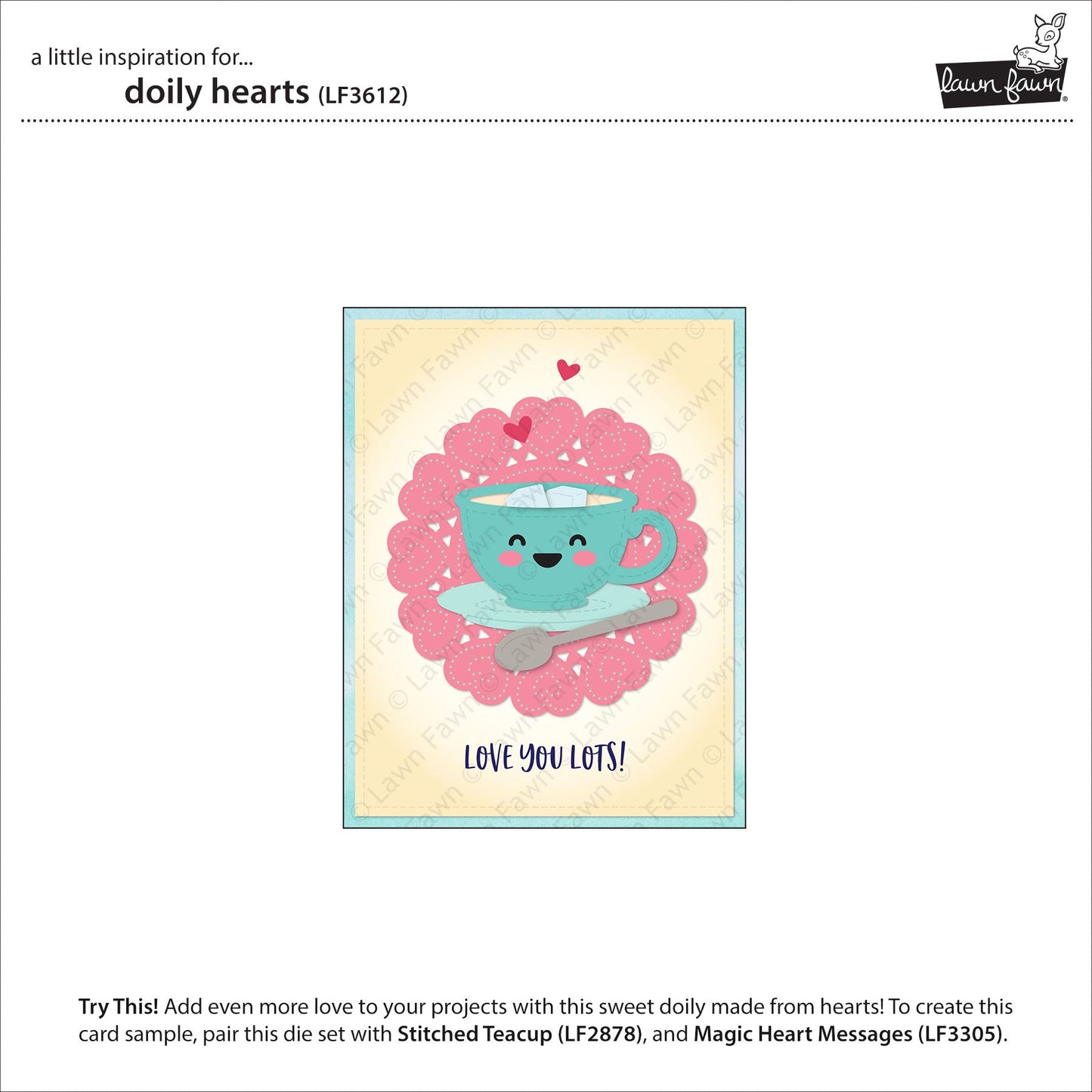 Lawn Fawn - Doily Hearts