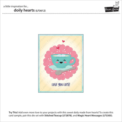 Lawn Fawn - Doily Hearts