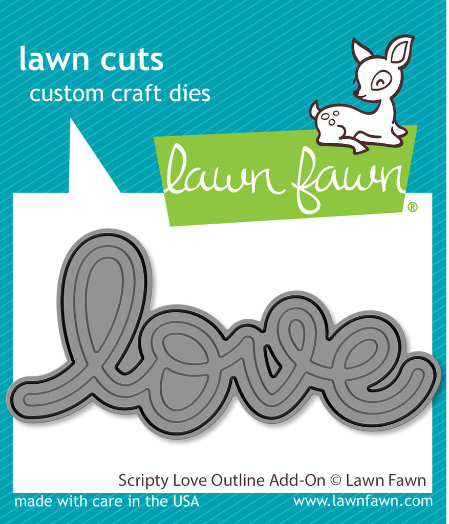 Lawn Fawn - Scripty Love Outline Add-On Die