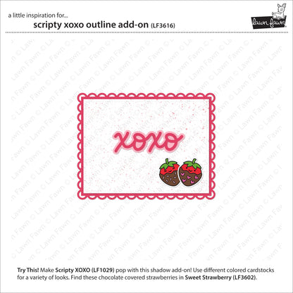 Lawn Fawn - Scripty Xoxo Outline Add-On Die