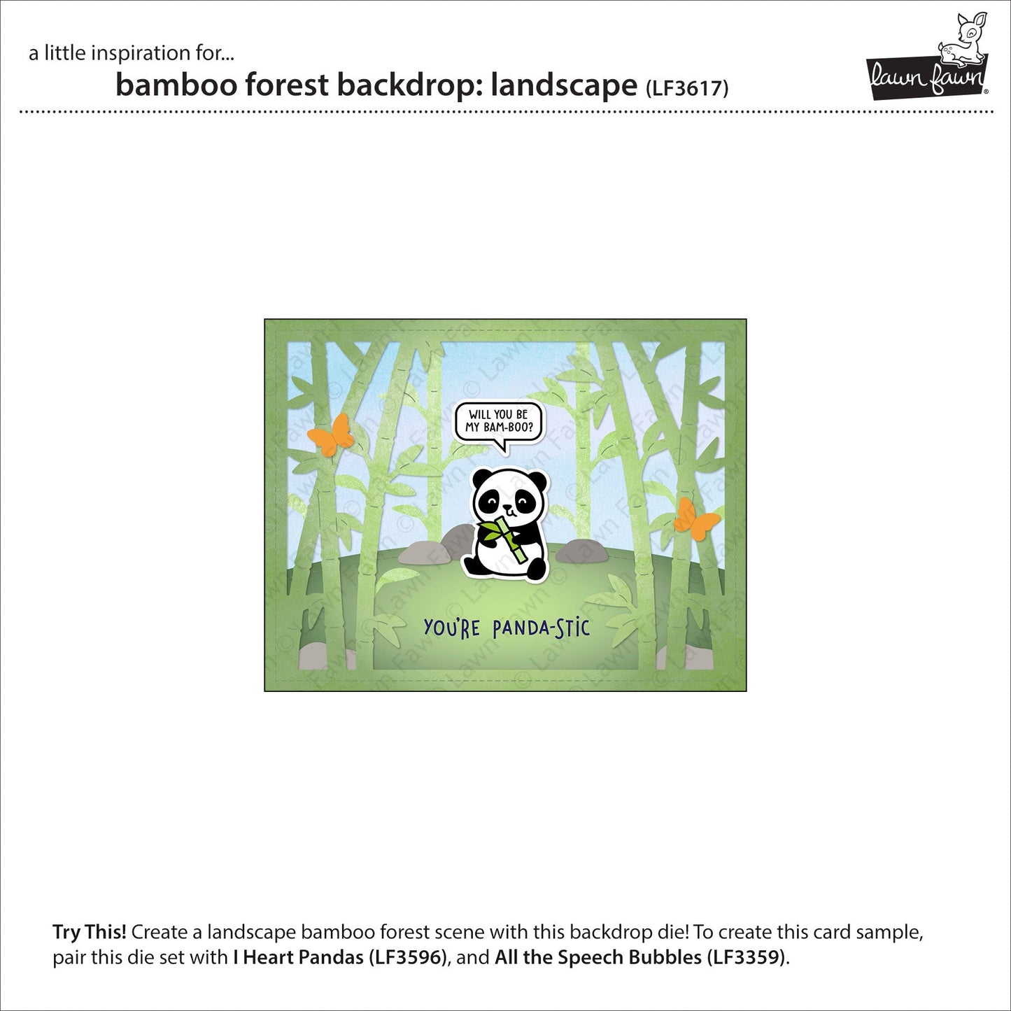 Lawn Fawn - Bamboo Forest Backdrop: Landscape