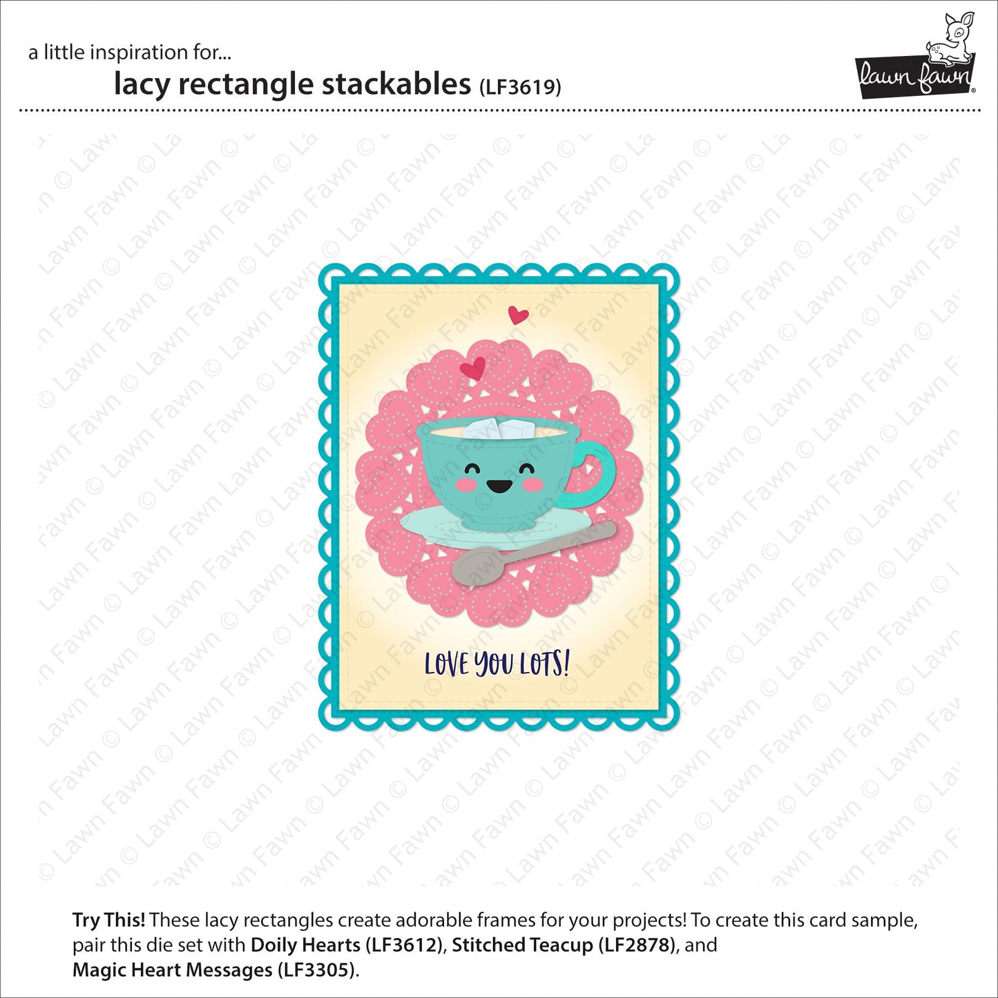 Lawn Fawn - Lacy Rectangle Stackables