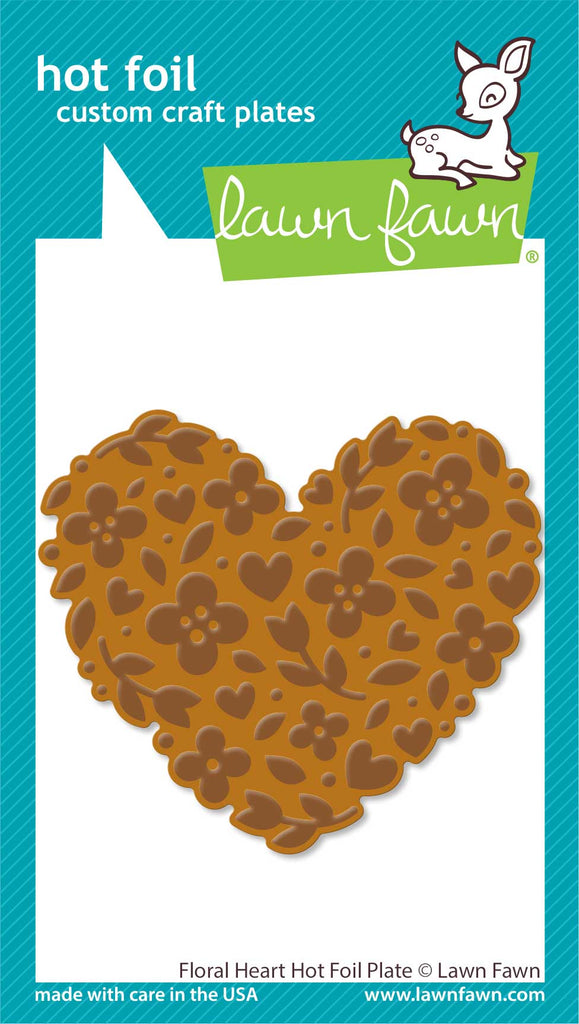 Lawn Fawn - Floral Heart Hot Foil Plate