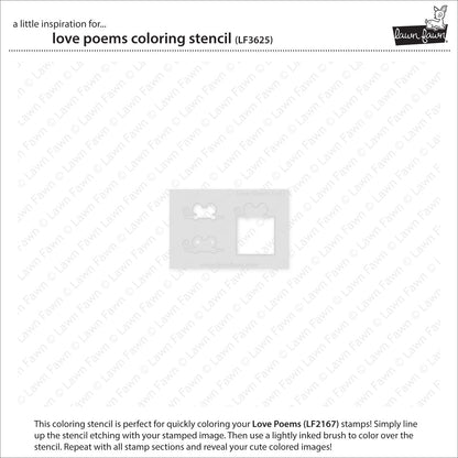 Lawn Fawn - Love Poems Coloring Stencil