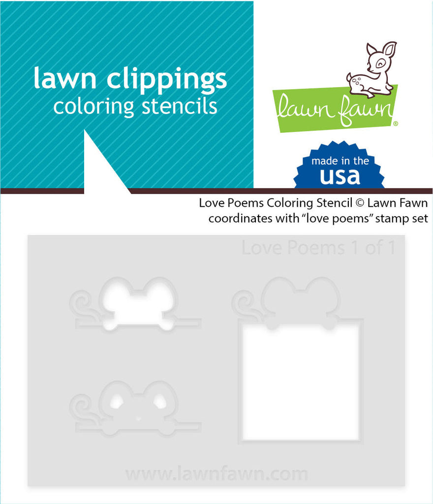 Lawn Fawn - Love Poems Coloring Stencil