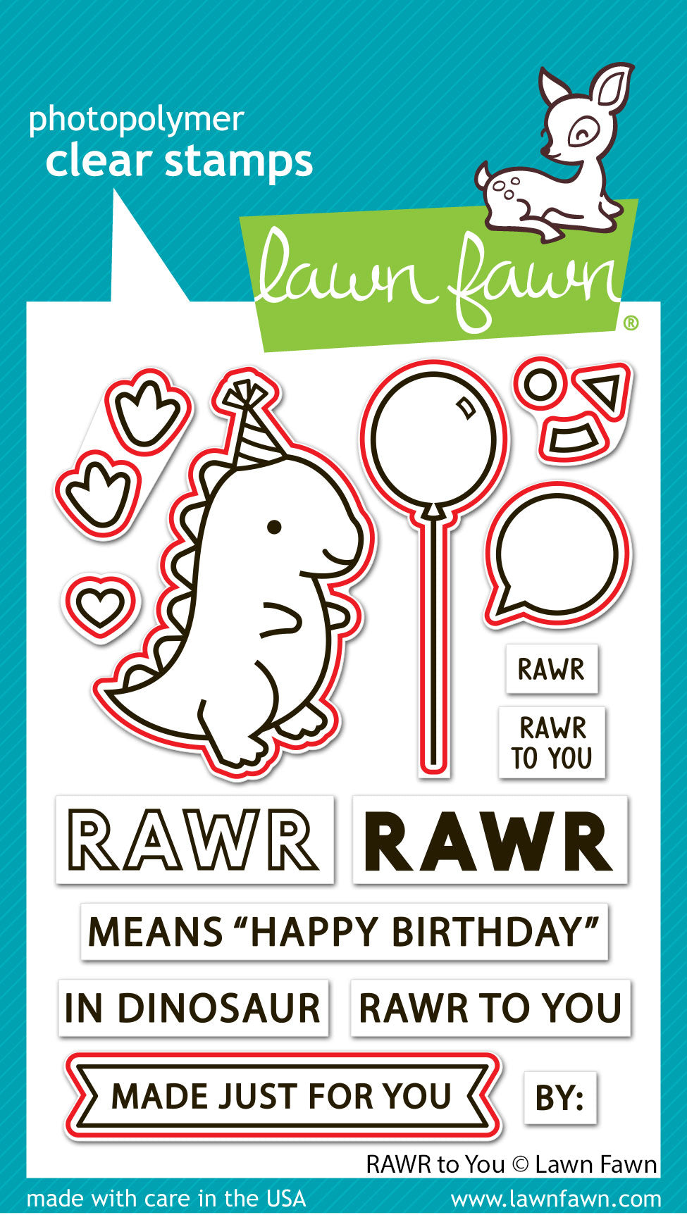 Lawn Fawn - Rawr To You Lawn Cuts