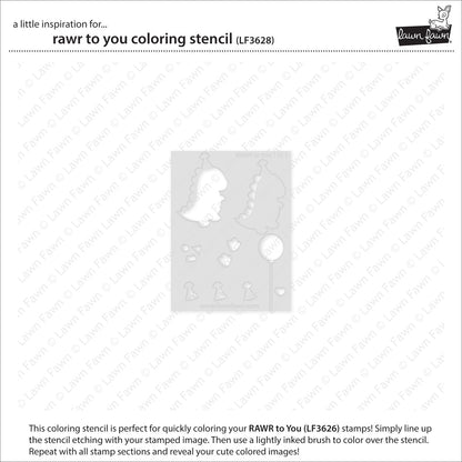 Lawn Fawn - Rawr To You Coloring Stencil